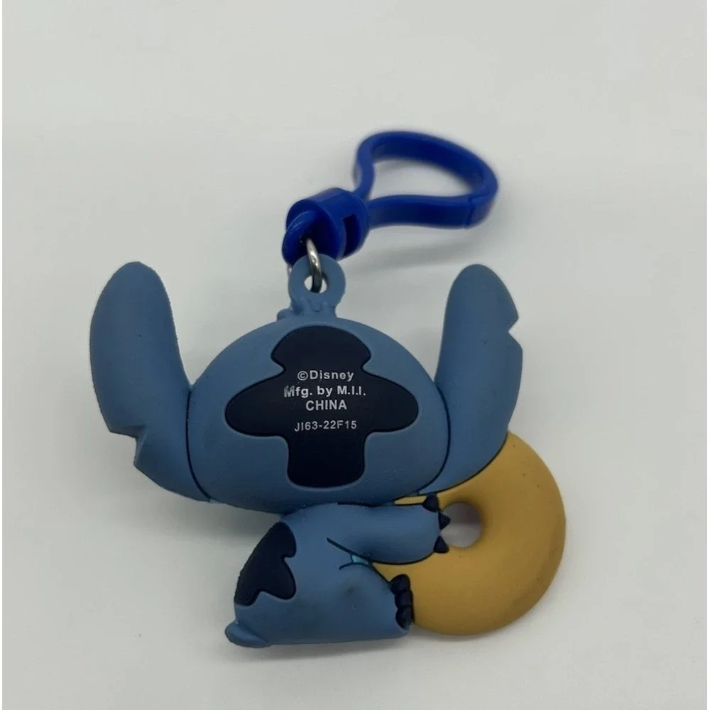 Monogram Disney Lilo and Stitch Series 4 Stitch Holding Donut‎ Bag Clip Keychain